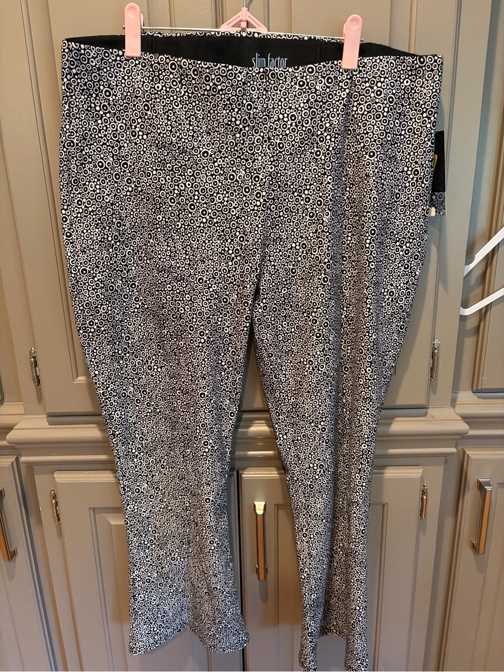 Investments Black & White Micro Circle Flare Pants